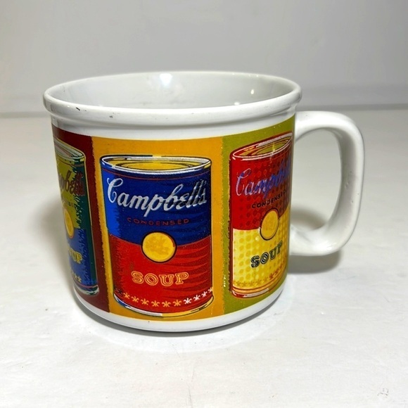 Andy Warhol Campbell Soup Can Coffee Mug 1998 Houston Harvest - Picture 1 of 7